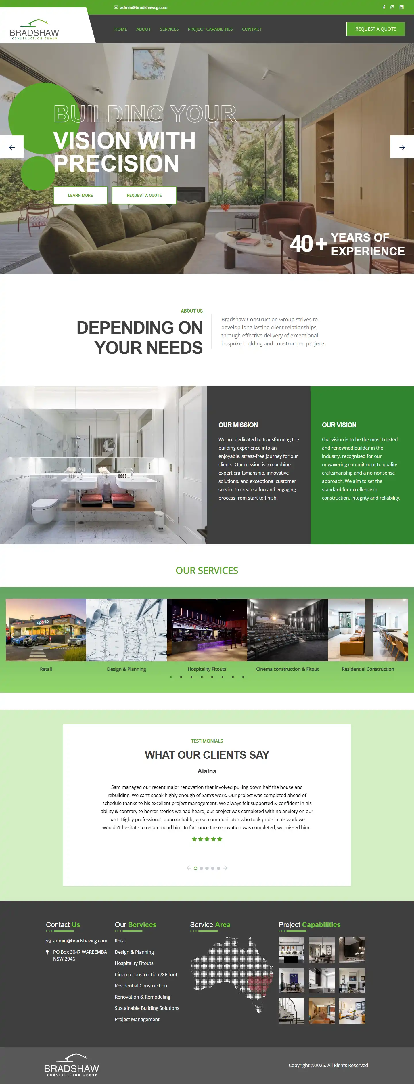 Bradshaw CG Website Portfolio