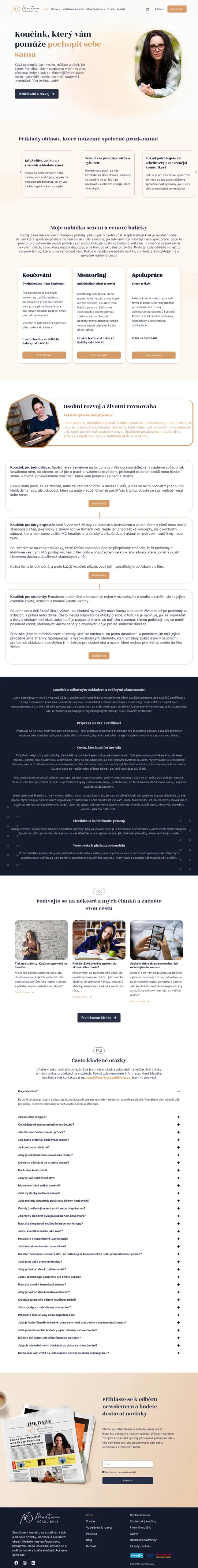 Martina Ocadlikova Website Portfolio