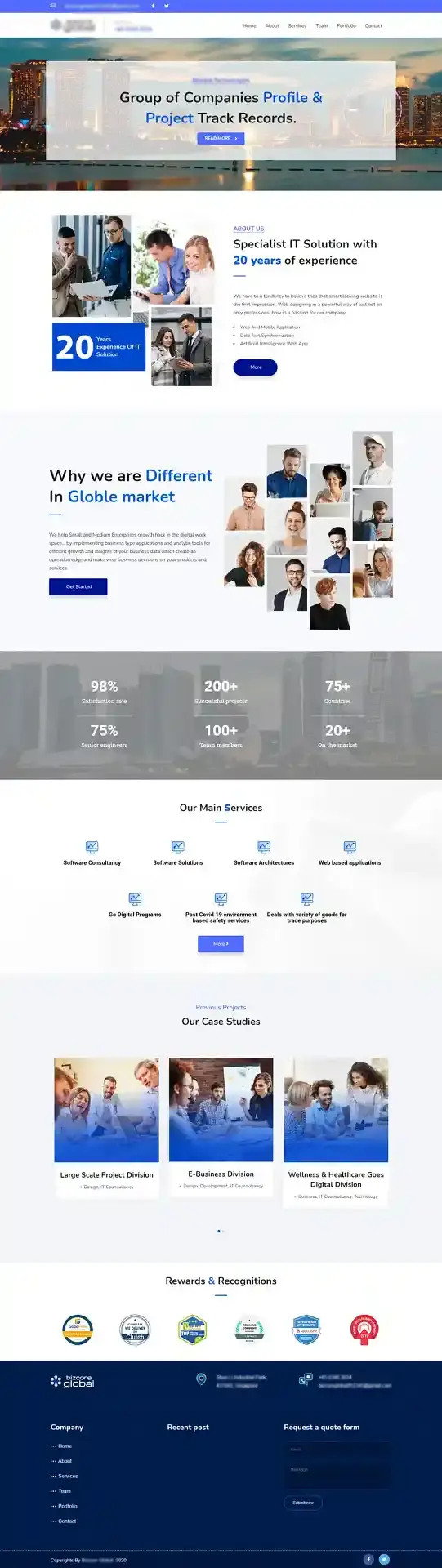 Bizcore Global Website Portfolio