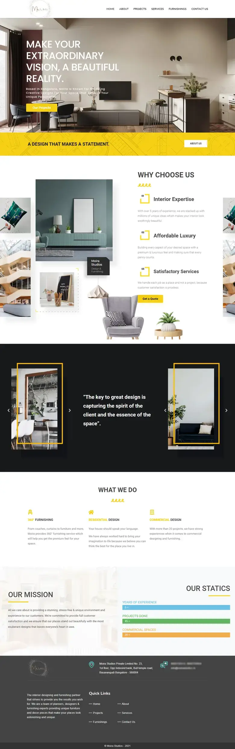 Moira Studios Website Portfolio